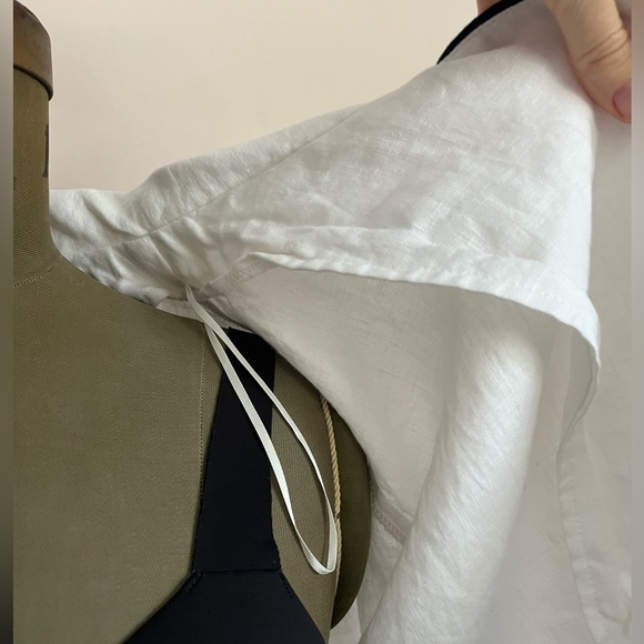 Cropped Linen Summer Blazer Top - Picture 7 of 9